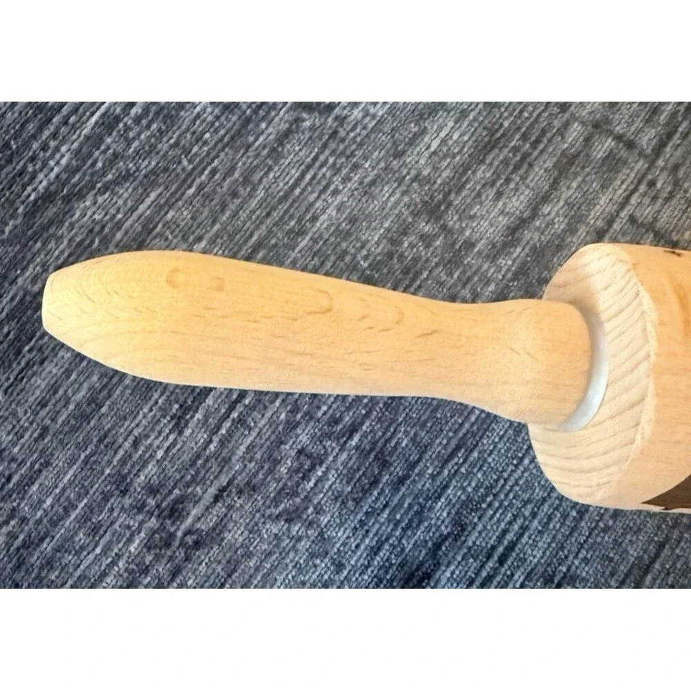 Embossing Rolling Pin Wooden Engraved Stars & Trees